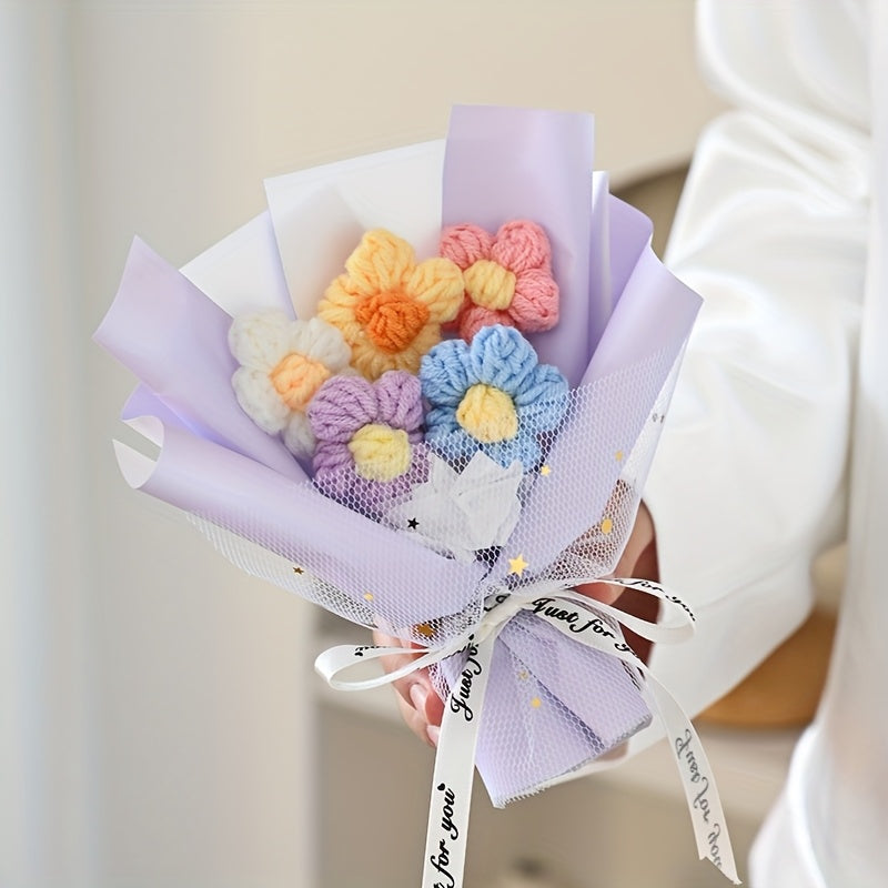 Ramos de Flores "Arcoíris Eterno" en Crochet