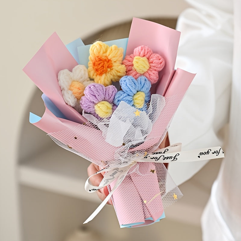 Ramos de Flores "Arcoíris Eterno" en Crochet