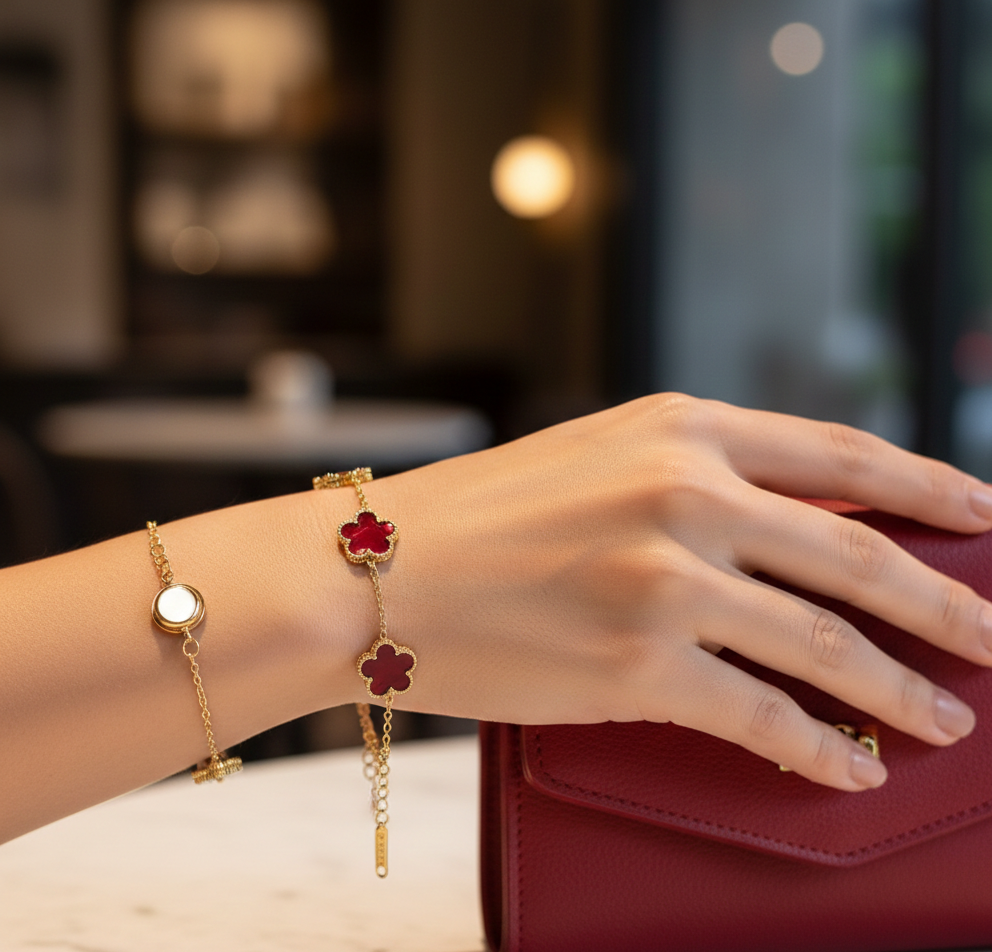 Pulsera de Flores Trebol