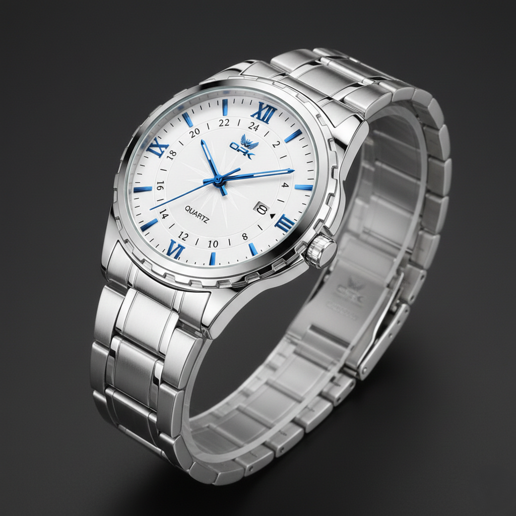 Brand Steel Belt Dual Calendar Men's Watch