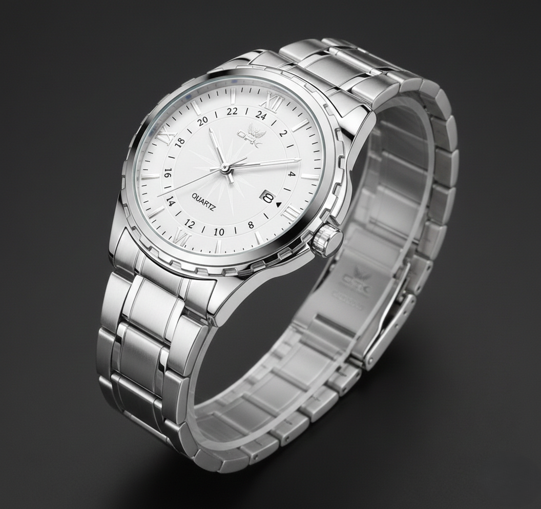 Brand Steel Belt Dual Calendar Men's Watch