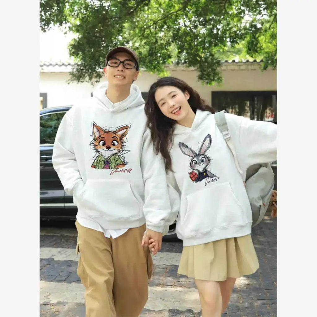 🦊🐰 ¡El Dúo Dinámico! Sudaderas de Pareja Zootopia Style ✨