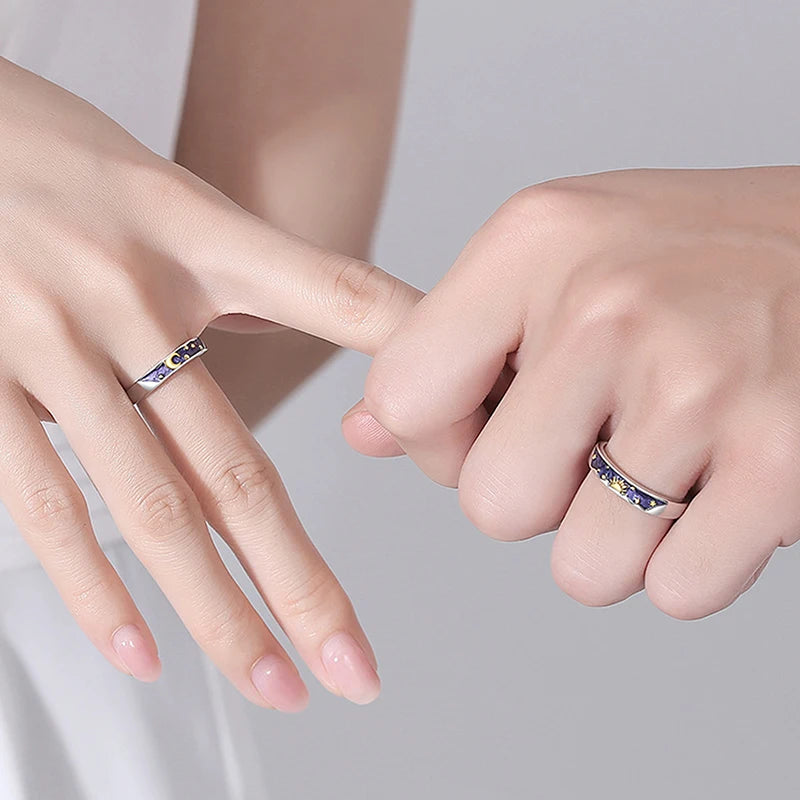 🌌 Un Pedacito de Cielo en tu Mano: Anillos "Noche Estrellada" 💍