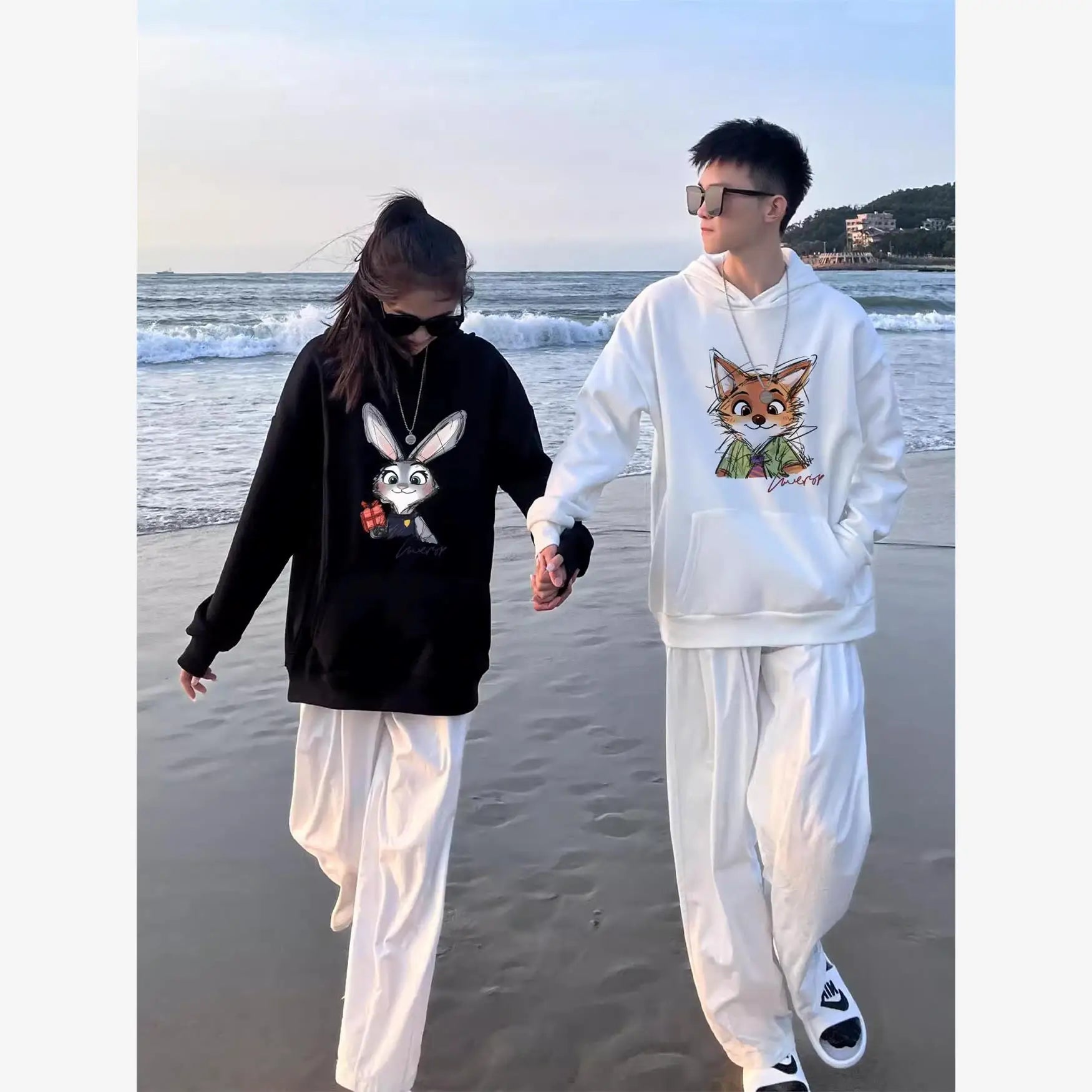 🦊🐰 ¡El Dúo Dinámico! Sudaderas de Pareja Zootopia Style ✨