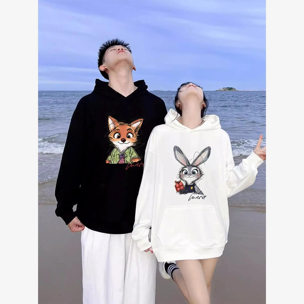 🦊🐰 ¡El Dúo Dinámico! Sudaderas de Pareja Zootopia Style ✨