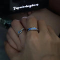 Luminous Star Adjustable Finger Ring Vintage Luxury Love Couples