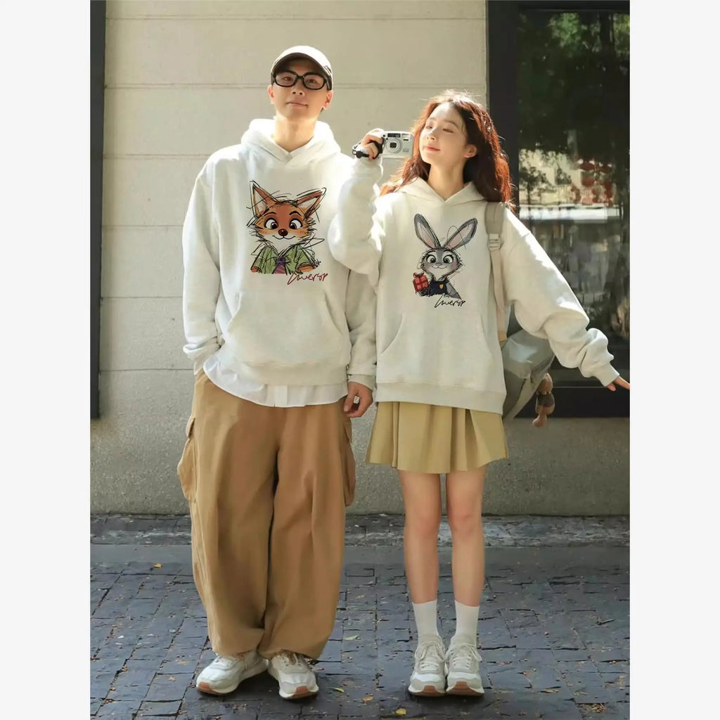 🦊🐰 ¡El Dúo Dinámico! Sudaderas de Pareja Zootopia Style ✨