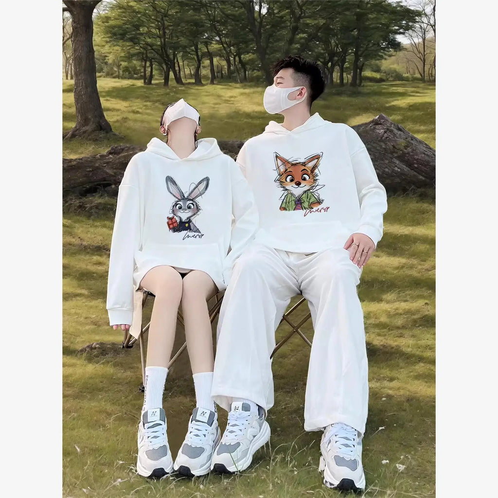 🦊🐰 ¡El Dúo Dinámico! Sudaderas de Pareja Zootopia Style ✨