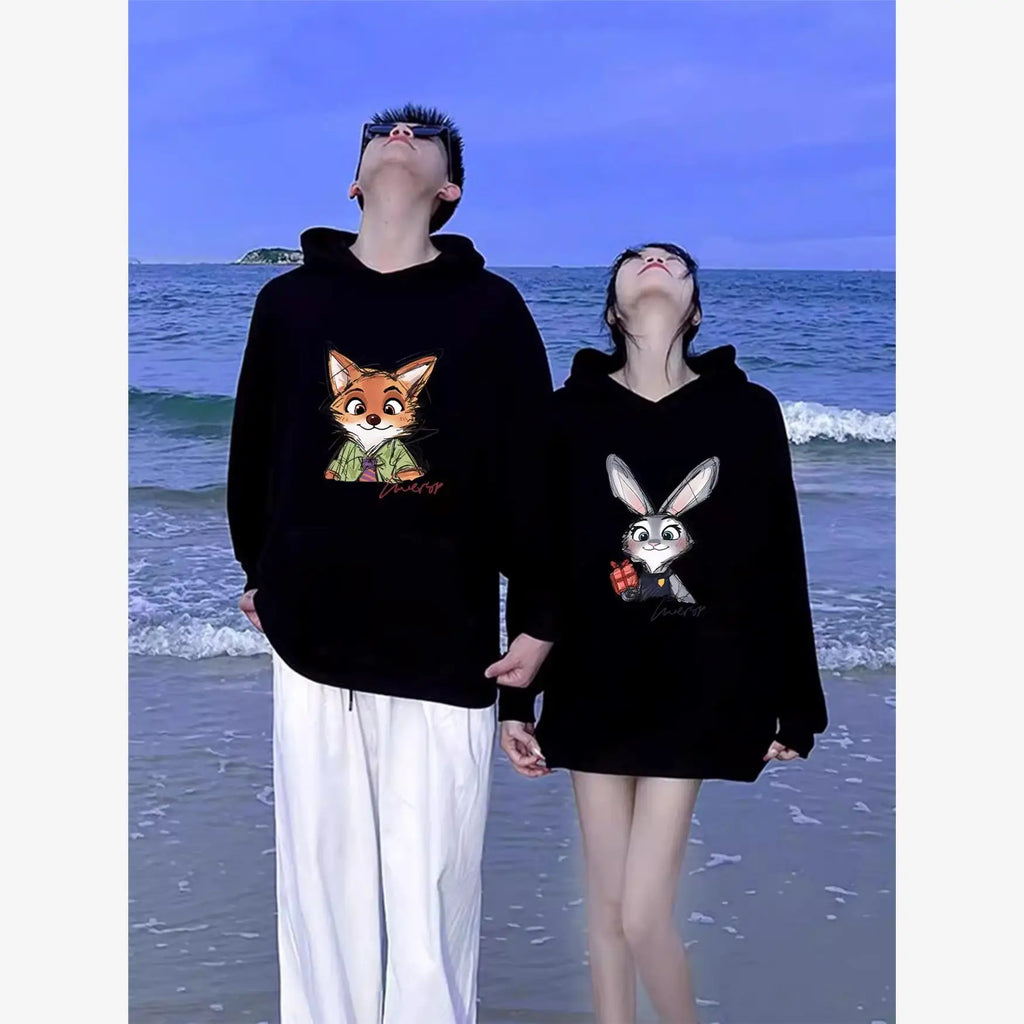 🦊🐰 ¡El Dúo Dinámico! Sudaderas de Pareja Zootopia Style ✨