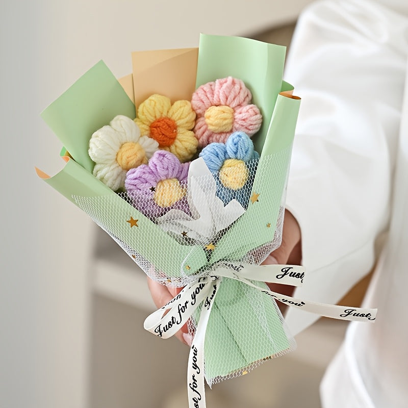 Ramos de Flores "Arcoíris Eterno" en Crochet