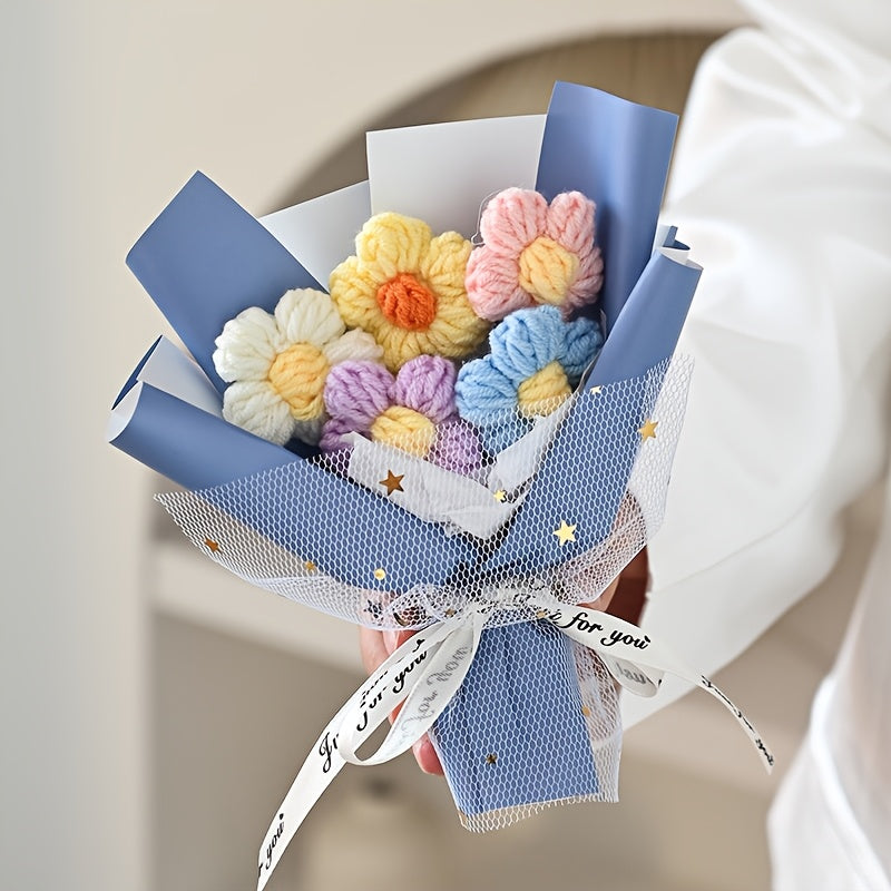 Ramos de Flores "Arcoíris Eterno" en Crochet