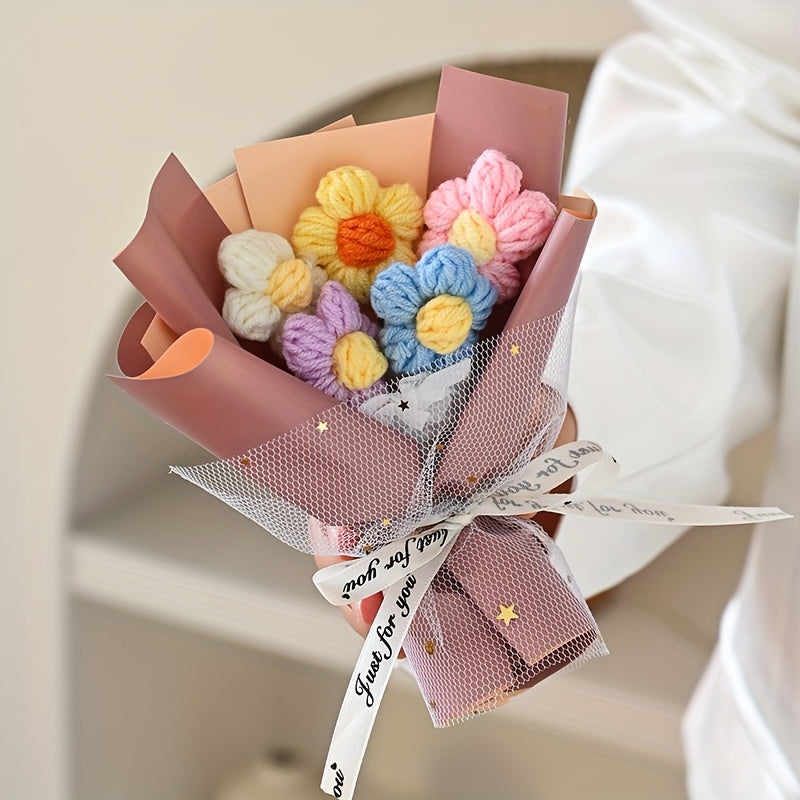 Ramos de Flores "Arcoíris Eterno" en Crochet